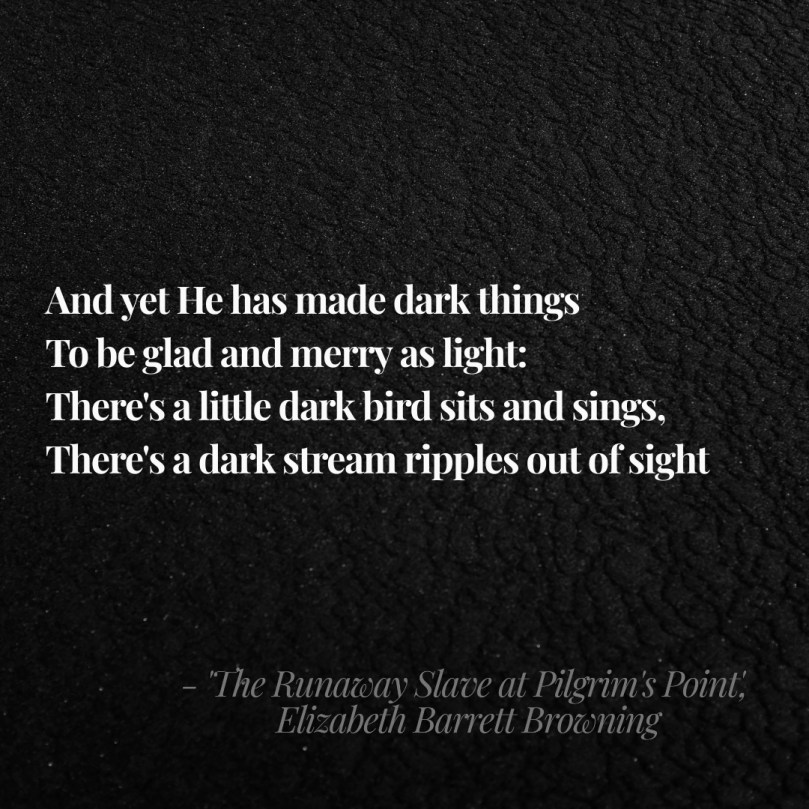 Liz Barrett Browning Runaway Slave quote