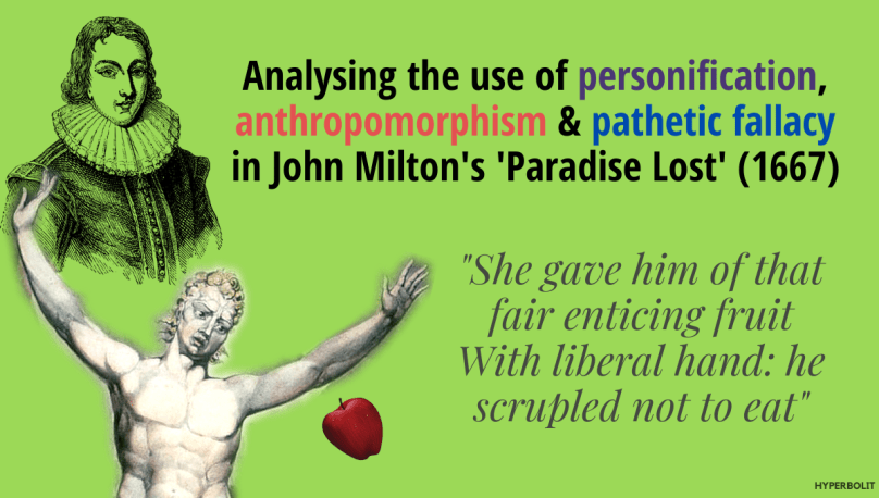 Personification, anthropomorphism, pathetic fallacy paradise lost_cover