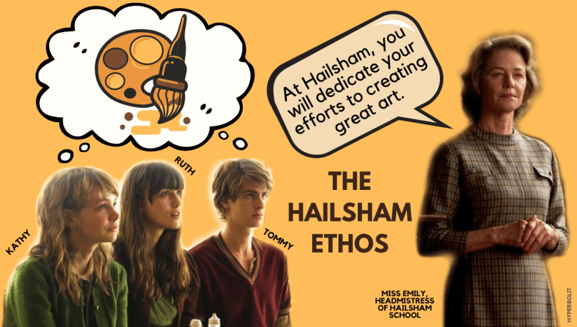 Hailsham never let me go miss Emily Kathy ruth Tommy