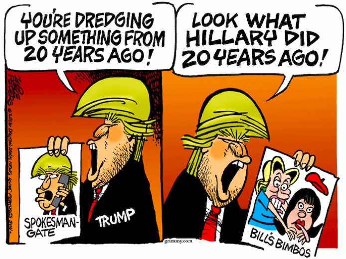 Donald trump mike Peters hillary Clinton cartoon