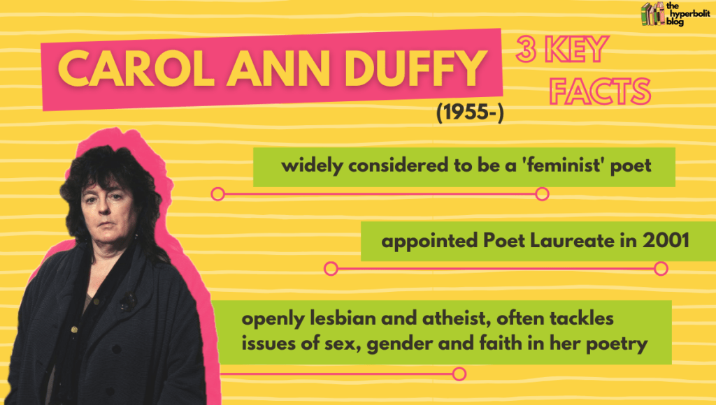 carol ann duffy biography poet poetry poems summary analysis